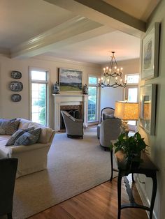 the living room is clean and ready for us to use in its new owner's home