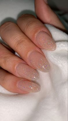 Hoco Nails, Glittery Nails, Minimal Nails, Sparkle Nails, Neutral Nails, Classy Nails