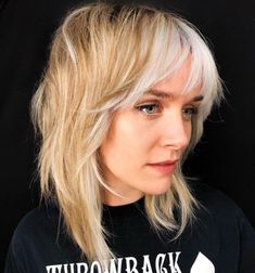 Blonde and White Mullet Shag for Women Shaggy Layered Haircut, Shag Layered Hairstyles, Medium Shag Hairstyles, Long Shag Hairstyles, Curly Shag Haircut, Medium Shag Haircuts, Long Shag Haircut, Short Shag Haircuts, Short Shag Hairstyles