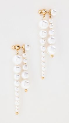 Cult Gaia Loreli Earrings | Shopbop Black Dress Accessories, Cult Gaia, Accessories Jewelry Earrings, Pearl Size, Bridal Earrings, Jewelry Trends, Bridal Accessories, Handmade Earrings, Pearl Jewelry