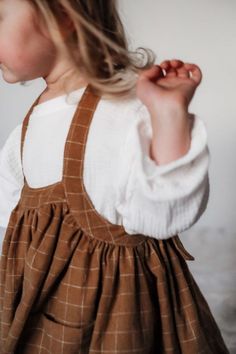 Apron Dress Pattern, Pinafore Dress Pattern, Girls Pinafore, Indie Sewing Patterns, Apron Dress, How To Organize, Pinafore Dress, Baby Outfits, Sewing For Kids