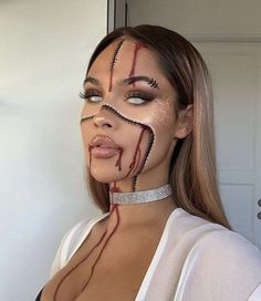 Zombie Makeup Women, Angel Halloween Costumes, Cool Halloween Makeup