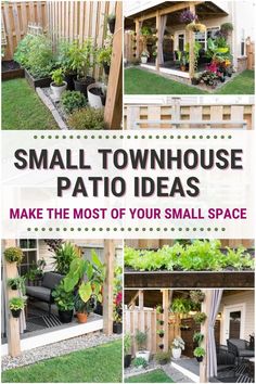 small townhouse patio ideas to make the most of your small space in this backyard