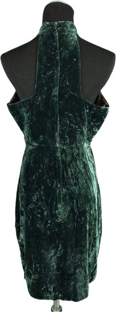 Brand: TransformerSize: SmallShoulders: 18 inchesBust: 36 inchesLength: 24 inches Sleeve Length: 19 inchesLove,GEORGE Sleeveless Turtleneck, Crushed Velvet, Vintage 70s, Sheath Dress, Forest Green, Little Black Dress, Cocktail Dress, Turtle Neck, Forest