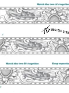 the pattern for western designs is shown in three different styles