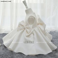 10% off now|Free shipping world-wide. Simple Satin Sleeveless Wedding Couture Flower Girl Dress with Big Bow Decoration at GemGrace. Click to learn our pro custom-made service for wedding dress, formal dress. View #FlowerGirlDresses for more ideas. Fitted Wedding Ball Gown With Satin Bow, Wedding Ball Gown With Satin Bow, Fitted Princess Wedding Dress With Bow, Bridesmaid Princess Dress With Satin Bow, Fitted Wedding Princess Dress With Bow, Satin Bridesmaid Princess Dress With Satin Bow, White Satin Princess Dress For Bridesmaid, Elegant Ball Gown With Satin Bow For Pageant, Elegant Wedding Ball Gown With Satin Bow