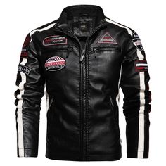 Encounter our Racing Style Motorcycle Leather Jacket: If you love leather jackets, you’re especially going to love this motorcycle jacket! It’s Attitude. Style, funkiness, uniqueness. Awaken your independence with this symbol of rugged modernity. Made of premium crafted leather (PU) to give you a genuinely high-quality leather jacket. Our expert coating enables our products to be waterproof, scratch-resistant, and abrasion-proof. Specifications: Sleeve Length: Full Material: PU (Waterproof) Lini Aviator Jacket Men, Vintage Motorcycle Jacket, Motorcycle Race Suit, Winter Leather Jackets, Motorbike Jackets, Biker Jacket Men, Motorcycle Jacket Mens, Aviator Jacket, Leather Jacket Style