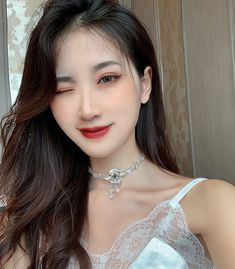 Cute necklace     Chain clasp is silver plated Fashion Chingu, Black Punks, Red Velvet Seulgi, Bow Necklace, Lace Gloves, Crystal Choker, White Houndstooth, Velvet Fashion, Cute Necklace