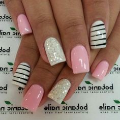 Fingernail Designs, Pretty Nail Art Designs, Simple Nail Art Designs, Trendy Nail, Short Acrylic Nails Designs, Nail Designs Glitter, Beautiful Nail Designs, Gel Nail Designs