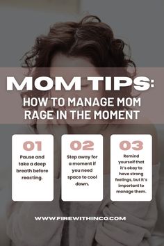 a woman with her hands on her face and the text mom tips how to manage mom rage in the moment