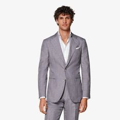 For those special events that call for a standout touch of color, this slim-tailored pale purple Havana suit is sure to be an unforgettable highlight. Luxury Business Tuxedo With Tie, Luxury Silk Sport Coat With Notch Lapel, Luxury Gray Notch Lapel Sport Coat, Custom Tuxedo, Perfect White Shirt, Tuxedo Shoes, Tuxedo Accessories, Black Tie Formal, Custom Made Suits