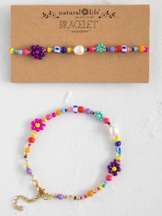 Boho Beaded Daisy & Pearl Bracelet – Natural Life Unique Beads Bracelet, Beaded Bracelets Colorful, Spring Beaded Pearl Bracelet With Round Beads, Multicolor Flower-shaped Beaded Bracelets, Spring Beaded Pearl Bracelet, Multicolor Flower Shaped Beaded Bracelet, Multicolor Flower-shaped Beaded Bracelet, Spring Colorful Beads Pearl Bracelet, Easter Beaded Bracelets