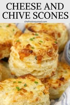 cheesy and chive scones are the perfect side dish for any meal