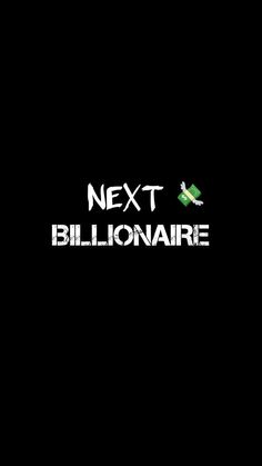 the next billionaire logo on a black background