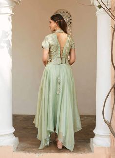 Osaa By Adarsh | Pastel Green Embroidered Top And Skirt | INDIASPOPUP.COM Anarkali Dress With Embroidered Long Skirt, Anarkali Dress With Long Embroidered Skirt, Anarkali Dress With Long Skirt And Embroidery, Embroidered Long Skirt Sets For Festive Season, Festive Embroidered Sets With Long Skirt, Anarkali Long Skirt With Resham Embroidery, Anarkali Skirt With Resham Embroidery, Floral Embroidered Flared Skirt For Wedding, Festive Embroidered Long Skirt Set