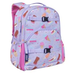 Your child will be the talk of the playground with the Wildkin Kids Next Gen Eco Backpack for boys and girls! Eye-catching patterns and a functional design come together to make this backpack for boys and girls a fun addition to your child’s school and travel essentials. A recycled polyester (rPET) exterior is a durable choice, and an antimicrobial lining ensures odor free use. Two padded, adjustable shoulder straps and a padded back provide comfortable wear, while the durable top handle is perf Playful Purple Backpack, Playful Backpack For Outdoor Activities, Playful Backpack For Back To School And Outdoor Activities, Playful School Backpack, Fun Playtime Backpack, Purple Backpack For Playtime And Back To School, Playful Backpack For End Of School Year Outdoor Activities, Playful Student Backpack, Fun Backpack For Playtime And Back To School