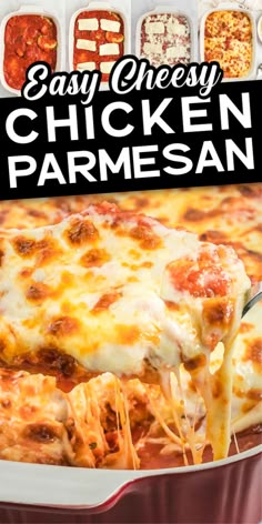 an easy cheesy chicken parmesan casserole recipe