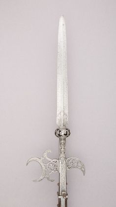 Halberd | probably Italian | The Met Fantasy Dagger, Knife Aesthetic, Pretty Knives, Royal Aesthetic, Dagger Knife, Cool Swords, Cool Knives, Fantasy Jewelry, Tiara