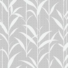 a gray and white wallpaper with grass on it