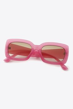 Polycarbonate Frame Rectangle Sunglasses #bootie #fashionable #walklikeus #fashionblogger #fashion #shoes #boot #highheels #fitgginswomen #heels Blue Zones, Blue Sunglasses, Rectangle Frame, Rectangle Sunglasses, Enjoying The Sun, In Frame, Chic Boutique, Sunglass Frames, Mens Bottom