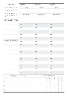 a printable planner for the new year, with dates and times to go on it