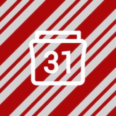 a red and white striped background with the number thirteen on it's front side