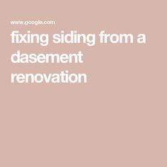 the text fixing sliding from a basement renovation on a pink background with white lettering