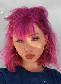 Pinkhair Aesthetic, Hot Pink Hair, Fox Hair, Arctic Fox Hair Color, Balayage Blonde, Hair Streaks, Hair Color Shades, Hair Color Pink, Short Hair Styles For Round Faces