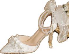 White Low Heel Wedding Shoes For Banquet, White Closed-toe Wedding Shoes For Banquet, White Closed Toe Wedding Shoes For Banquet, White Closed Toe Heels For Banquet, White Pointed Toe Heels For Banquet, White High Heel Wedding Shoes For Banquet, White 4-inch Heel Wedding Shoes For Bridal Shower, White Wedding Shoes With 4-inch Heel For Bridal Shower, Elegant White Heels For Banquet