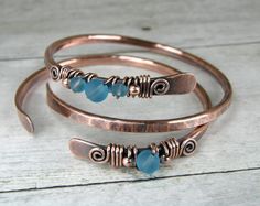 Wire Weaving Jewelry, Bracelets Stacking, Copper Bangles, Wrapped Bracelets, Stacking Bangles, Wire Jewelry Rings, Copper Bracelets