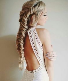 Dutch Fishtail Braid, Trendy We Fryzurach, Fishtail Braid Hairstyles, Ideas Illustration, Luxy Hair, Fishtail Braid, Wedding Hairstyles For Long Hair, Illustration Style, Unique Hairstyles