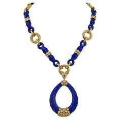 Van Cleef and Arpels Vintage 1970s Diamond Lapis Lazuli Pendant-Necklace For Sale at 1stDibs Alhambra Pendant, Gold Vans, Zodiac Pendant Necklace, Vintage Pendant Necklace, Van Cleef & Arpels, Van Cleef And Arpels, French Jewelry, Lapis Lazuli Pendant, Zodiac Pendant