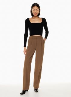 Wilfred EFFORTLESS PANT | Aritzia CA Aritzia Effortless Pants, Effortless Pants, Effortless Pant, Crepe Trousers, Aritzia Dress, Flattering Pants, Knife Pleats, Aritzia Pants, Classic Pants