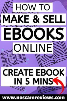 the words how to make and sell ebooks online create book in 5 mins