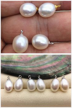 "~For 1 pair(2pcs) ~Pearl Size: Genuine Fresh Water Pearls AAA 9mm ~Pearl shape: rice or long rice ~Material: S925 Sterling Silver ~Material Color: gold or silver ~High Quality Pearls with great Luster, smoothness ~Pearl Color: white/gray Back to Other Jewelry Section 01: \"Tahitian,Akoya,Sea Pearl\" Section: https://www.etsy.com/shop/WenPearls?section_id=15806339 02: \"Potato/Near Round Pearl\" Section: https://www.etsy.com/shop/WenPearls?section_id=16378067 03: \"Round Pearl\" Section: https:/ Silver Pear-shaped Hypoallergenic Pearl Earrings, Silver Drop Pearl Pendant Earrings, Silver Oval Pearl Earrings, Silver Pear-shaped Pearl Earrings, Silver Oval Pearl Drop Earrings, Leather Pearl Jewelry, Leather Pearl Necklace, Pearl Dangle Earrings, Big Pearl