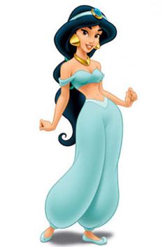 the princess from disney's animated movie, poca - poca is wearing a blue