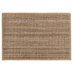 a brown and beige area rug on a white background with no one in the photo