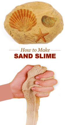 how to make sand slime with shells and seashells on the bottom side