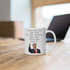 TRUMP MUG During this uncertain time, we hope our mug brings a smile on your face as you take a sip from it, snap a picture to post on your social media, or simply send it as a gift to friends and relatives to brighten up their day!! 🧡 Stay Home Stay Safe 🧡 Gift for Female cousin,Best cousins mug,Gift for cousin,funny gift for sister, Cousin Birthday gift,Coffee mug for cousin,funny gift for her A perfect gift for Easter, anniversary, mother's day, nurse's day, father's day, birthday, graduati Paralegal Graduation, Zoology Student, Engineer Mug, Nurses Day, Home Stay, Therapist Gifts, Funny Birthday Gifts, Early Christmas Shopping, In Law Gifts