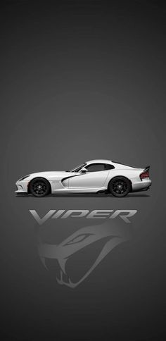 a white sports car on a black background