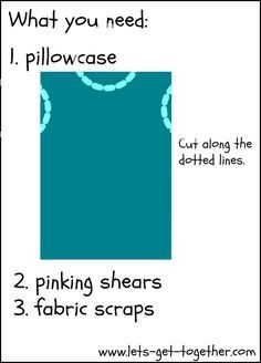 the instructions for how to sew a pillowcase