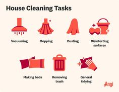 7 house cleaning tasks, including vacuuming, mopping, and disinfecting surfaces House Cleaning, Cleaning Tips, Deep Cleaning, Clean House, Cleaning Hacks, Key