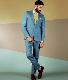 suit up in SS HOMME SSENTRIC Displaced printed blue checked summer suit. #Suits #Classic #Menstyle #displacement Summer Suit, Designer Label, Suit Up