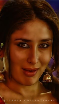 a digital painting of a woman with earrings