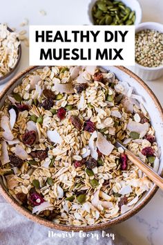 healthy diy muesli mix in a bowl