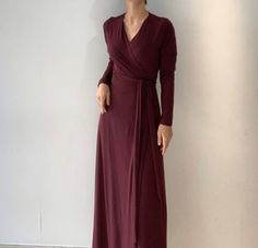 Wrap Dress / Mood Wrap Dress / Drape Dress / Shirring Wrap - Etsy Fall Evening Wrap Maxi Dress, Fitted Wrap Maxi Dress For Work, Elegant Long Sleeve Faux Wrap Maxi Dress, Formal Maxi Wrap Dress With Faux Wrap Detail, Formal Faux Wrap Maxi Dress, Elegant Fall Wrap Maxi Dress, Fall Wrap Dress For Date Night, Formal Maxi Length Wrap Dress For Fall, Elegant Long Fitted Wrap Dress