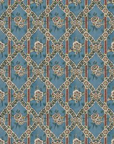 Wallpaper Panel - Guirlandes de Fleurs 1A - French inc French Wallpaper, Wallpaper Panel, Antique Wallpaper, 1% Wallpaper, Wallpaper Panels, Woven Paper, New Wallpaper, Wall Covering, Wallpaper Samples