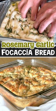 this is an image of rosemary garlic focaccia bread