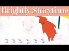 an image of a person walking in the snow with text that reads, brightly storytime