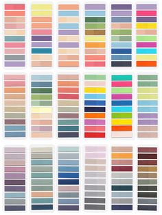 color swatches for different types of paint